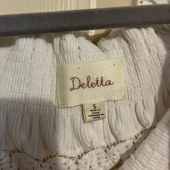 Anthropologie off shoulder crochet blouse S - Picture 3 of 3